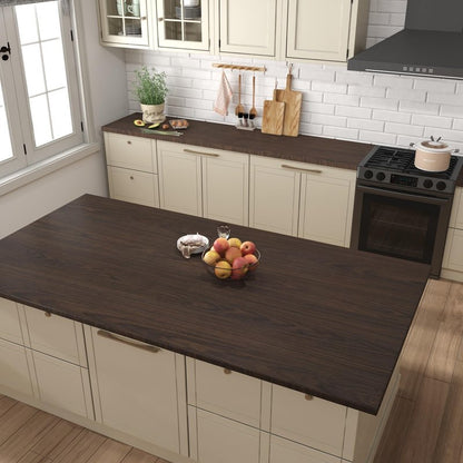BAYYA Dark Brown Wood Grain Contact Paper Waterproof Peel and Stick Wallpaper Black Walnut Furniture Sticker for Kitchen Cabinet Table Floor Shelf Drawer Liner Self-Adhesive Vinyl Film Wall Covering