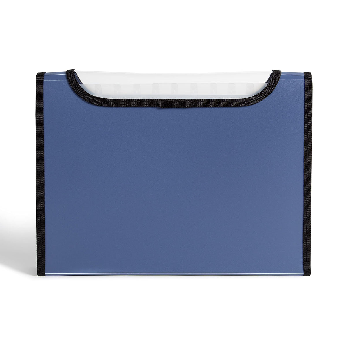 U Brands Expandable Blue 13-Pocket Performance Poly File Folder, Office Supplies, with Clear View Top
