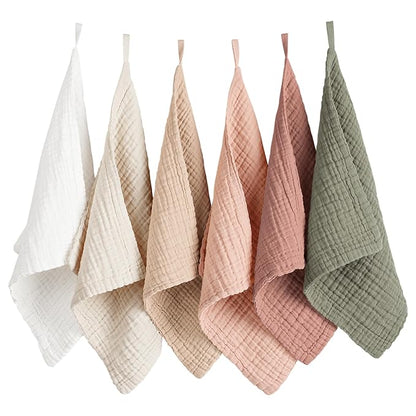 Konssy 6 Pack Face Cloths, Soft Wash Cloth