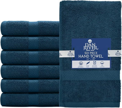 DAN RIVER 6-Pack Premium Hand Towels
