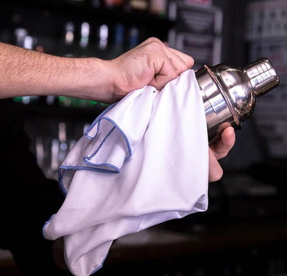Trendy Bartender Toast to Perfection Microfiber Commercial Grade Glass