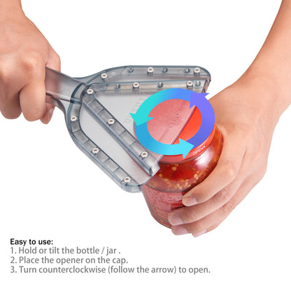 Uinxan Jar Opener for Weak Hand & Seniors with Arthritis,Easy Twist Off Bottle Caps,Patent | Unique Kitchen Gadgets, Christmas Gifts for Elderly/Women/Men (Blue)
