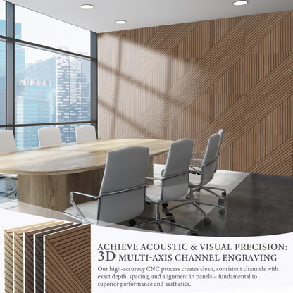JBER Acoustical Wall Panels - 6 PCS 23.6 X 23.6 Inches Wood-Pattern Printing Sound Absorbing Panels, Large Self-Adhesive Decorative Soundproof Wall Panels for Studio,Home & Living Room(Teak)