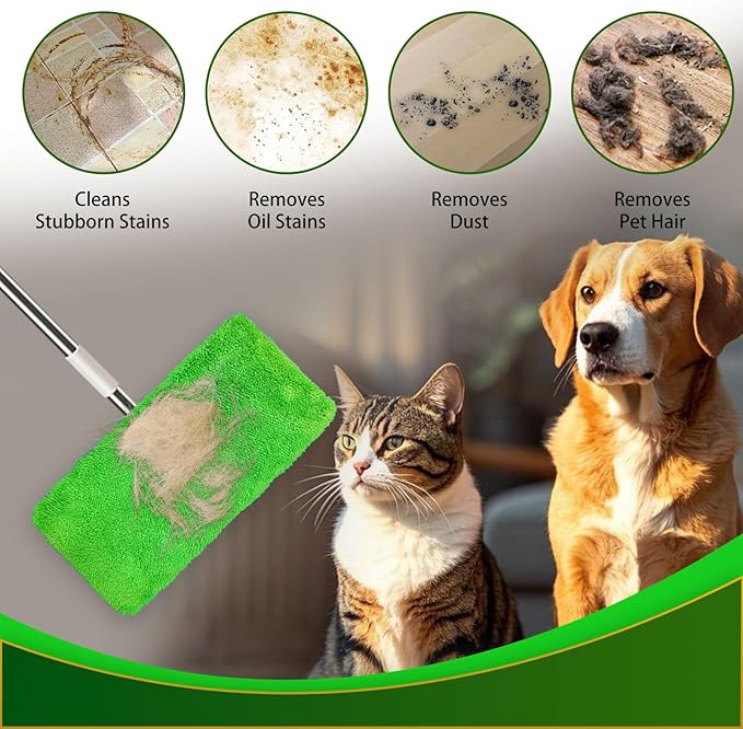 3 Pack Reusable Microfiber Mop Pads Compatible