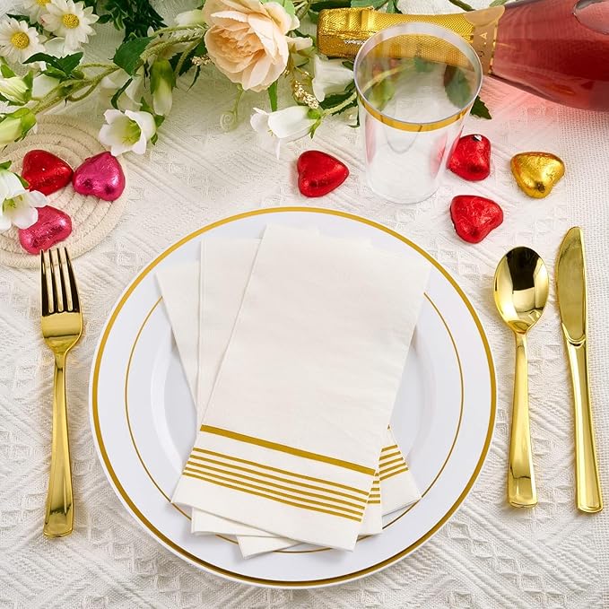 200 Pack Paper Napkins Guest Towels Disposable Premium Quality 3-ply Dinner