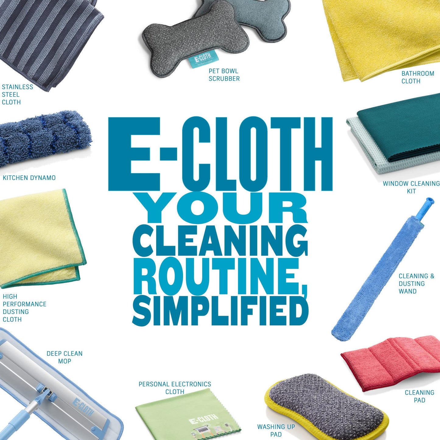 E-Cloth 3-Pack Glasses Cloth, Microfiber Cleaning Cloth, Ideal Eyeglasses, Sunglasses and Lens Cleaner, Washable and Reusable, 100 Wash Promise