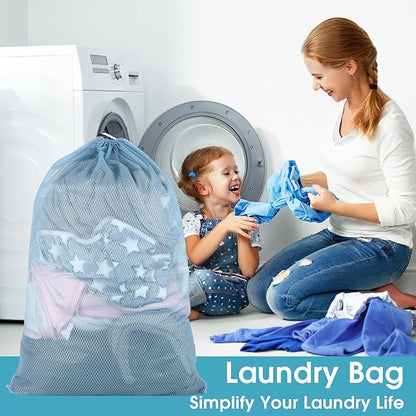 2 Pack Mesh Laundry Bags, 23 x 34 Inches Heavy Duty Mesh Laundry Bag, Large