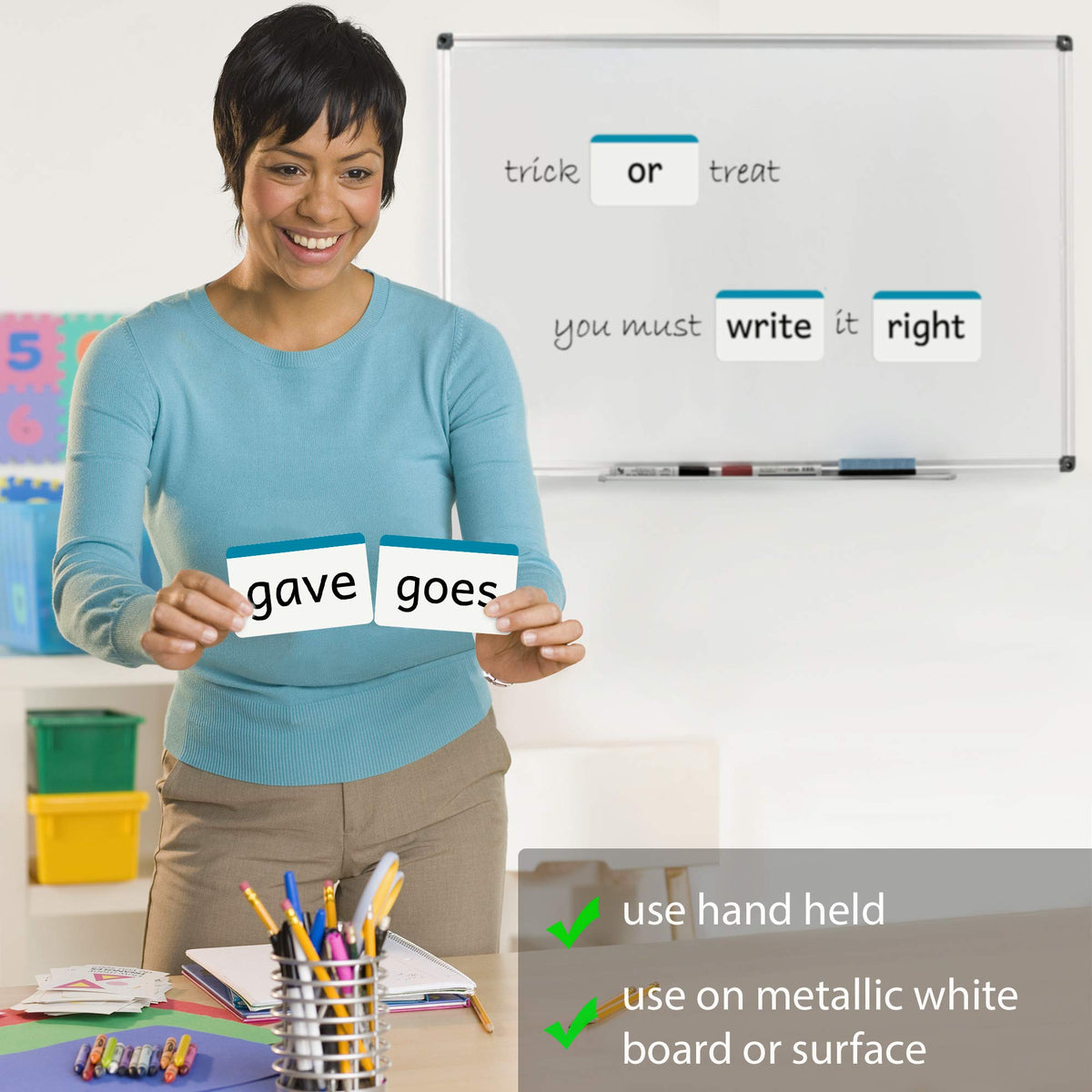 Attractivia 2nd Grade Sight Words Magnetic Flash Cards(Second Grade) - 46 Sturdy Large Dolch Cards for Literacy of Beginning Readers, Homeschool, Teachers and ESL