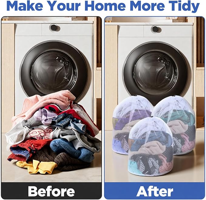 20 Pcs Mesh Laundry Bags Bulk