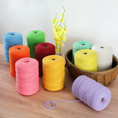 Macrame Cord 3mm x 328yd | 100% Natural Cotton Macrame Rope | 4 Strand Twisted Cotton Cord for DIY Crafts Knitting Plant Hangers Wedding Decor, Dark Green