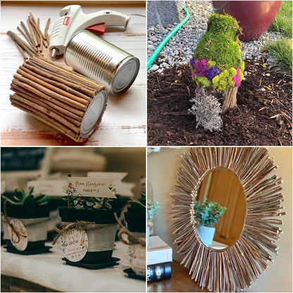 DIRBUY 300PCS 4 inch Wood Log Sticks for Crafts - Natural Twigs Sticks- Birch Wood Craft Sticks for DIY Rustic Home Decor School Projects Crafting Filler, 0.08-0.15 Inch in Diameter