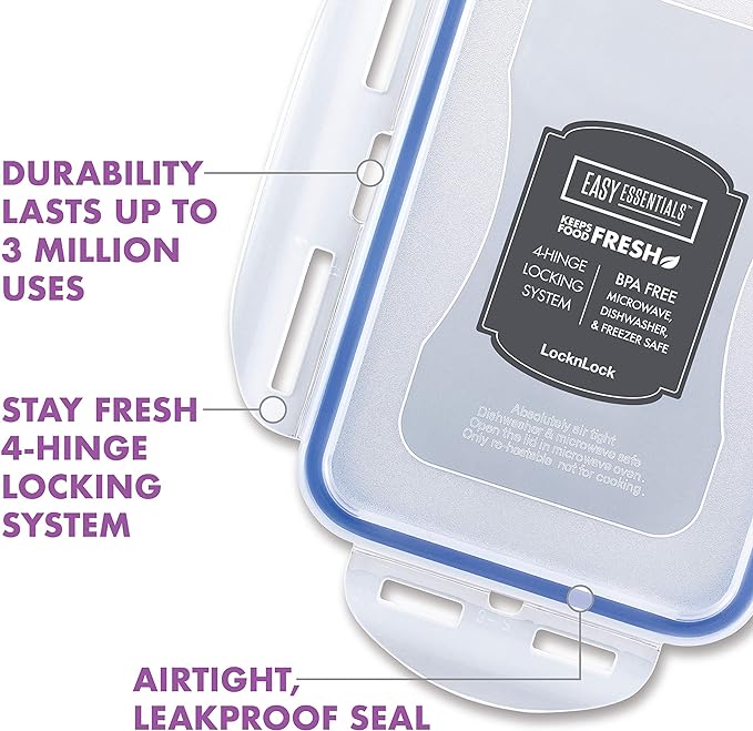 LocknLock Easy Essentials Food Storage lids/Airtight containers/Stackable