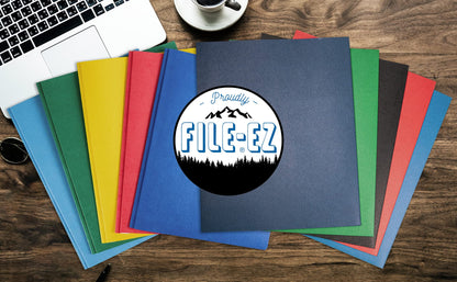 FILE-EZ Two-Pocket Folders, Dark Blue, 125-Pack, Textured Paper, Letter Size (EZ-32423)