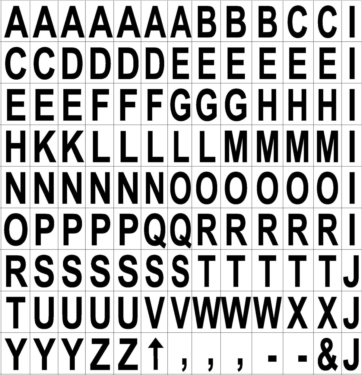 MasterVision Interchangeable Magnetic Board Accessories, Letters, Black, 0,75" h, 120 Pieces