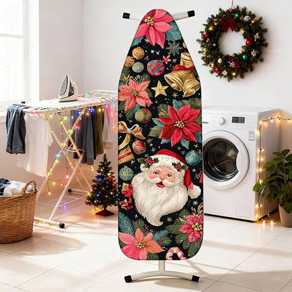 Nuxovilar Ironing Board Cover Christmas Santa Claus Pattern Polyester 15x54