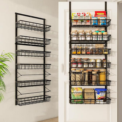 Over The Door Pantry Organizer, Pantry Storage and Organization, 6-Tier