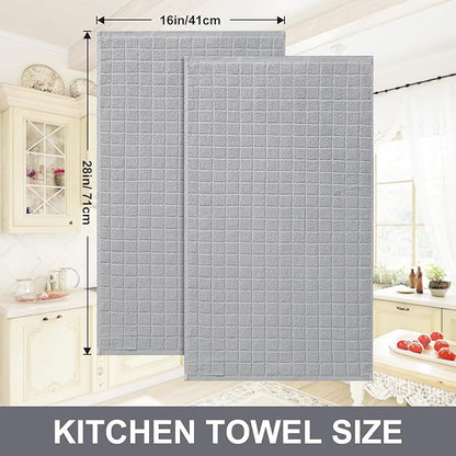 Homaxy Premium Cotton Kitchen Towels 16"x 28", Large Natural Ring Spun 390 GSM
