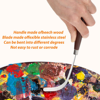 27 Piece Stainless Steel Palette Knife Set, Painting Knives with Plastic Handles, Art Spatula Pallet Knives for Oil, Acrylic Paint, Color Mixing Tools, Painting Accessories