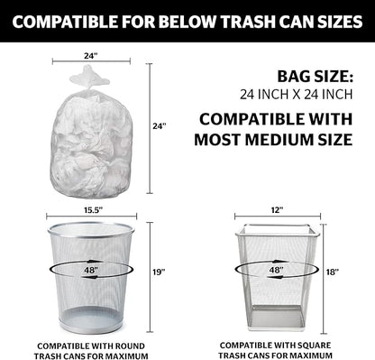 Aluf Plastics High Density Trash Bags, 10 Gallon, 6 Micron,