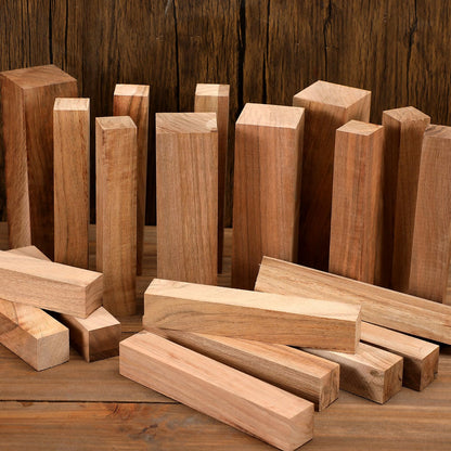 Maasechs 20 Pcs Walnut Wood Blocks for Wood Carving Blocks Unfinished Blank Wooden for Whittling Carving Creative Projects