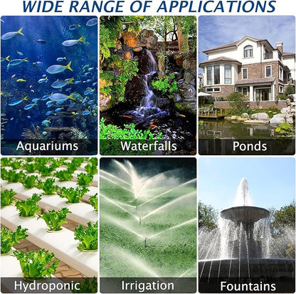 WaterRebirth (2900GPH-155W,UL listed) High Flow Large Fountain Submersible Water Pond Sump Pump Aquarium Electric Waterfall Pump Outdoor PS- 2900