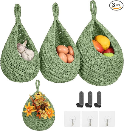 Boho Wall Hanging Fruit Baskets