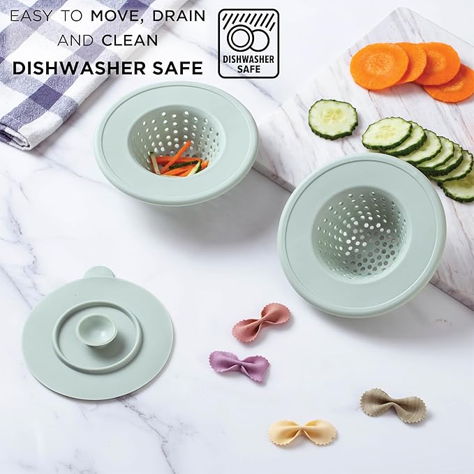 COOK WITH COLOR Kitchen Sink Strainer, Flexible Sink Strainer, Sink Drain