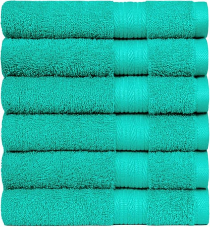 Amazon Basics Fade-Resistant 100% Cotton Hand Towels