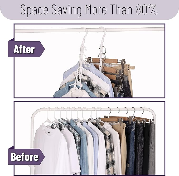 Mr. Pen- Space Saving Hangers for Clothes, Plastic Multi Clothes Hangers Space