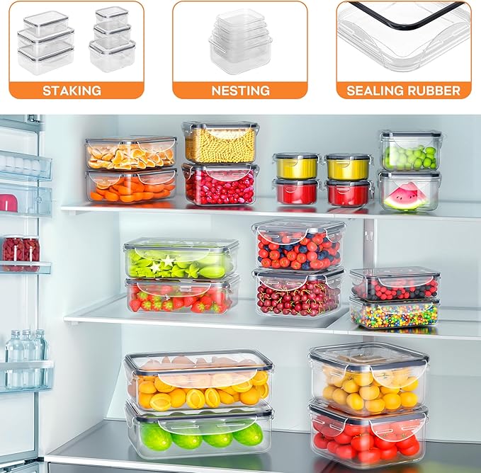 40 PCS Food Storage Containers