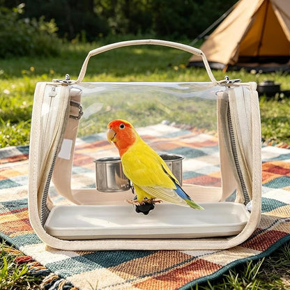 Genérico Parrot Carrier - Bird Backpack with Transport Perch | Parakeet Carrier | Parakeets, Parakeets, Nymphs, Conuros, Cockatiels: Outdoors, Camping, Holidays