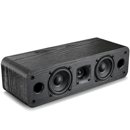 Saiyin 5.0 Home Theater System, 230w Peak Power HiFi Surround Sound Speakers with Stereo Surround Sound and Classic Rretro Wood Grain for TV/PC, Passive, Amplifier Required (Cable Not Included)