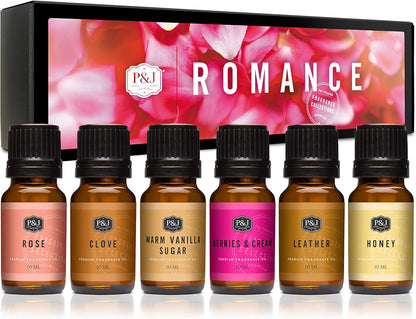 P&J Fragrance Oil Autumn Set | Brown Sugar, Apple, Harvest Spice, Vanilla, Forest Pine, and Snickerdoodle Candle Scents for Candle Making, Freshie, Soap Making Supplies, Diffuser Oil Scents