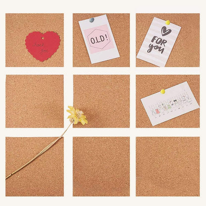 BENECREAT 6 Pack 15.7x7.8 Inch Back-Adhesive Cork Sheets (2mm Thick) Insulation Cork Backing Sheets for Coaster, Wall Decoration, Party and DIY Crafts Supplies