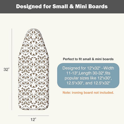 Small Ironing Board Cover and Pad 12"x32" Small Iron Board Cover