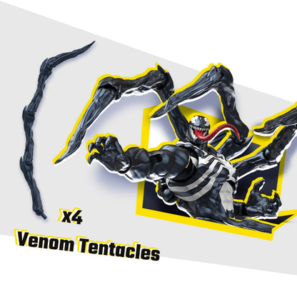 BLOKEES Champion Class - Marvel Rivals - Venom Action Figure - 185 Pieces Model Kit - 6 Inch - 90 Points of Articulation - Assembly Required - No Tools - No Cutting - No Glue - No Paint - Age 14+