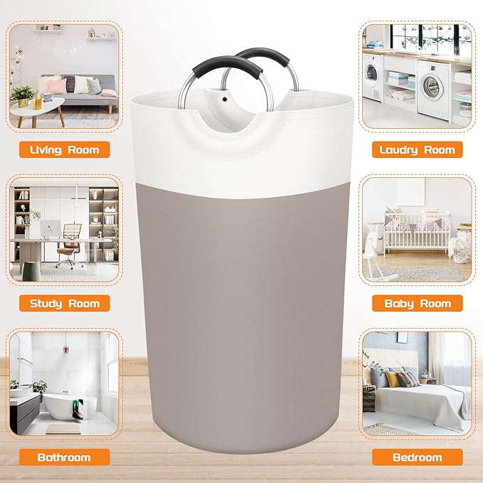 BlissTotes 90L Laundry Basket, Freestanding Laundry Hamper, Collapsible Dirty