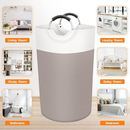 BlissTotes 90L Laundry Basket, Freestanding Laundry Hamper, Collapsible Dirty