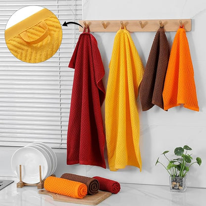 100% Cotton Kitchen Towels and Dishcloths Set