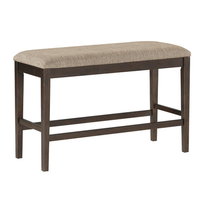 Lexicon Baronscourt Farmhouse Small Entryway Bench - 39 Inch, Upholstered Counter Height Solid Wood Frame, Padded Top, Easy Assembly , 26"Seat Height, Farmhouse End of Bed Bench For Bedroom,Dark Brown