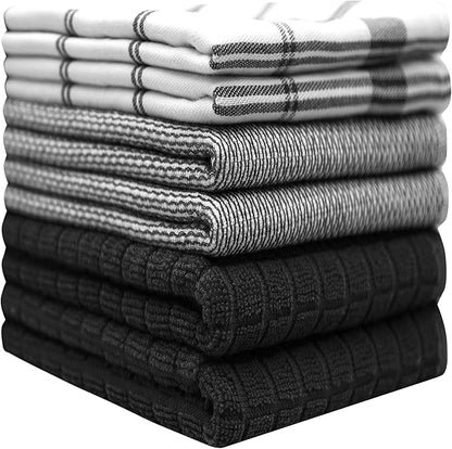 Premium Kitchen Towels | Large Cotton Dish Towels | Flat & Terry Highly