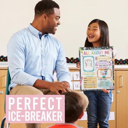 All About Me Posters for Classroom Must Haves - 20 Star Student Poster, 100 Days of School Items, Star of The Week Poster Elementary Classroom Decor, End of School Year Teacher Supplies