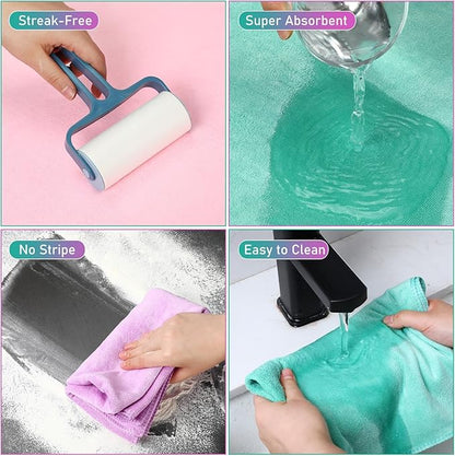 Newwiee 6 Pcs Extra Large Microfiber Cleaning Cloth 30" x 20" Washable Reusable