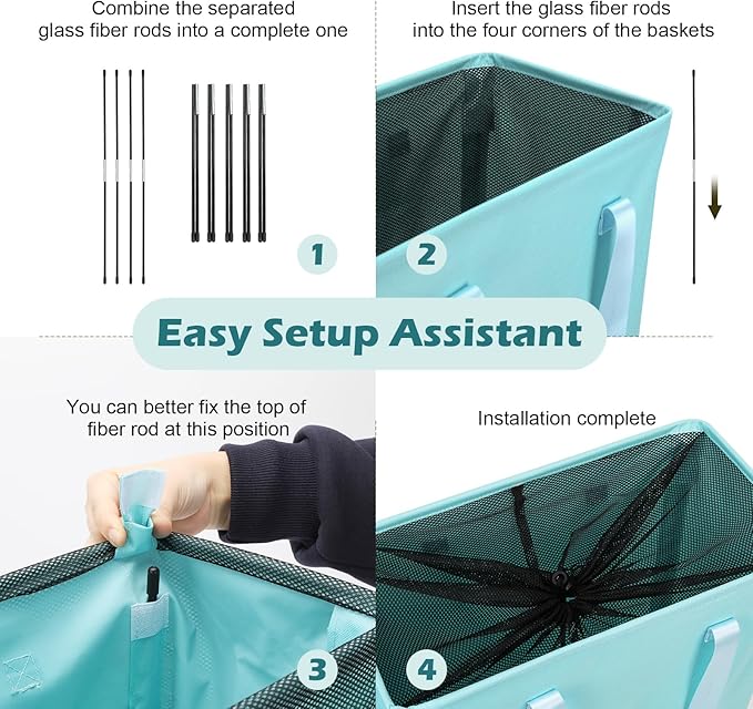 Odonata Slim Laundry Hamper Handles Collapsible Laundry Basket Thin Dirty