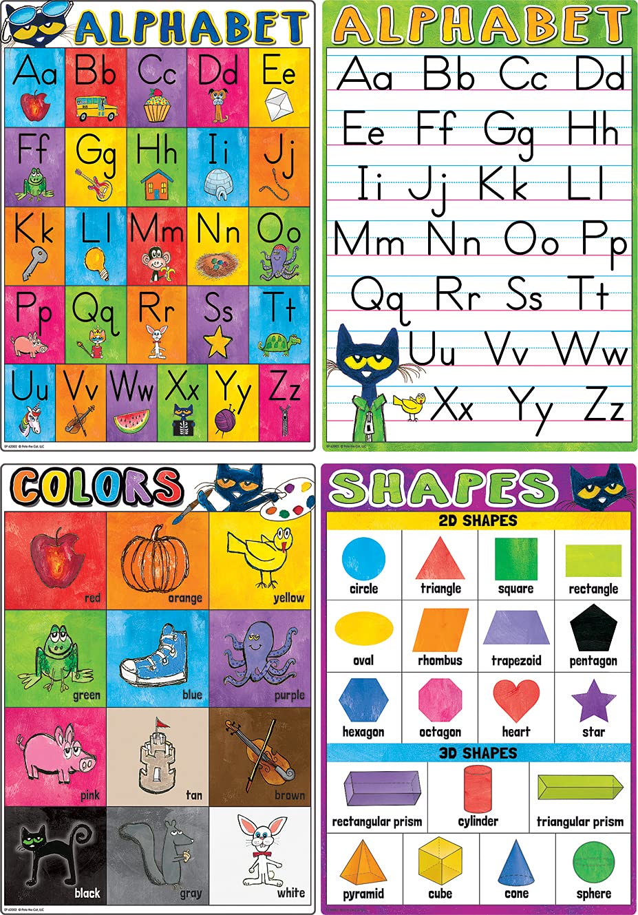Teacher Created Resources Pete The Cat® Early Learning Educational Poster Pack (EP62002)