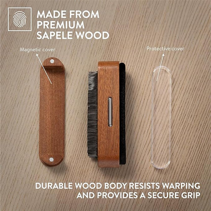 Big Fudge Vinyl 2-in-1 Wooden Record Cleaning Brush