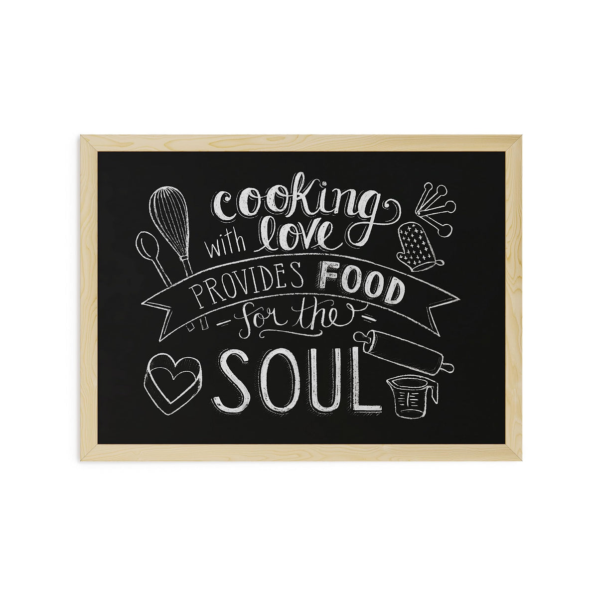 U Brands Chalkboard, 18" x 24" Inches, Light Birch Wood Frame (310U00-01)