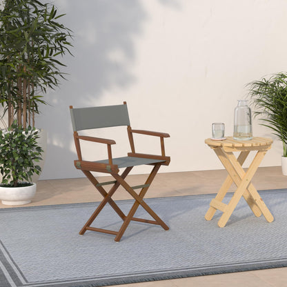 Casual Home 18" Director's Chair Honey Oak Frame with Grey Canvas