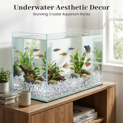 DomeStar 1000PCS Fake Ice, Acrylic Fake Diamonds Vase Filler Plastic Gems Clear Rocks for DIY craft Table Scatter Decor