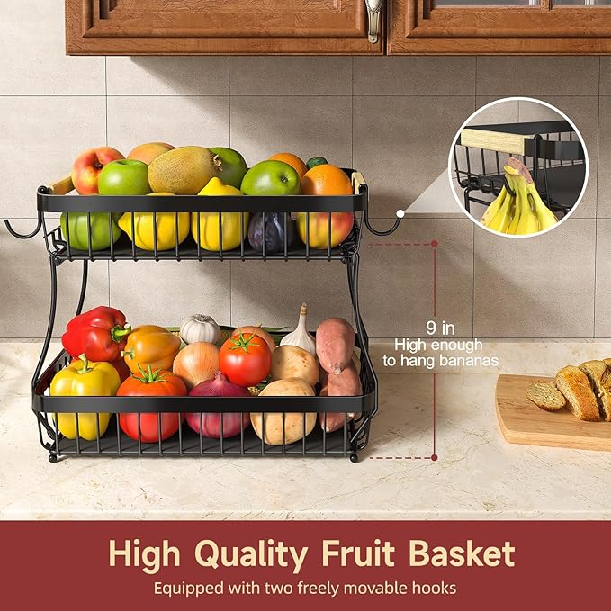 3 Tier Fruit Basket for Kitchen Counter